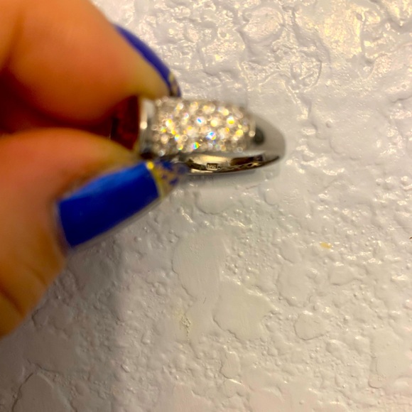 925 silver and simulated ruby cubic zirconia ring - Picture 6 of 6